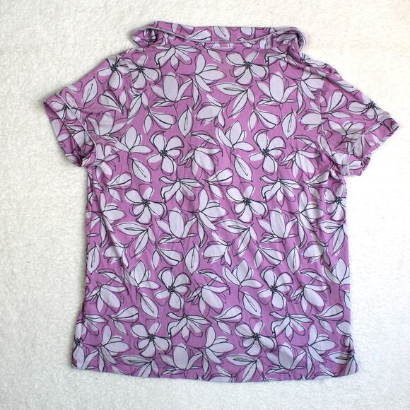 Tommy John Pajama Set Womens XL Purple Floral Button Top Pants Soft Lounge - Picture 4 of 9